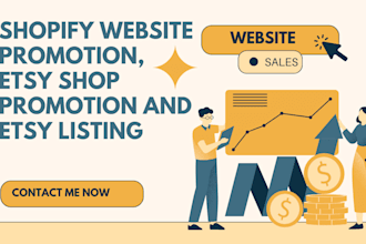 do shopify store promotion, esty store promotion, esty listing, website traffic