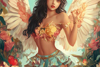 draw cover art, fantasy character,