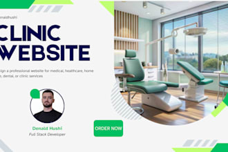 design a professional website for medical, healthcare, dental, or clinic