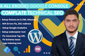 fix technical SEO google search console or 404 errors