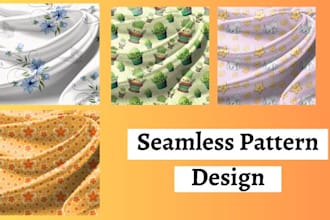 design seamless repeat patterns for textile, fabric prints