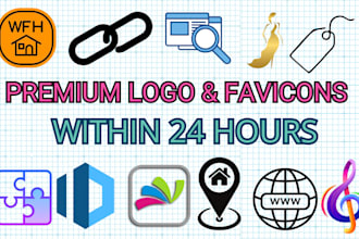 do premium logo and favicon design, custom brand identity creation
