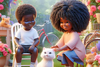 draw african american children book illustrations