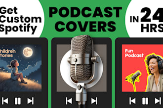 create quality custom spotify podcast cover in 24 hours