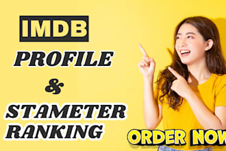 promote your imdb profile and improve starmeter rank