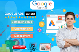 set up and manage your google ads campaigns PPC  search display pmax