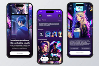develop ai image generator, ai photoshop app, and ai photo editing app