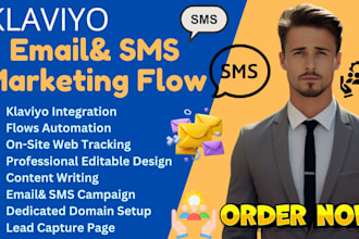 setup klaviyo email and sms marketing flows for ecommerce