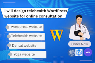design healthcare wordpress website for online consultation