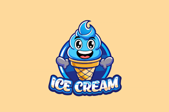 make beautiful thrilling ice cream logo