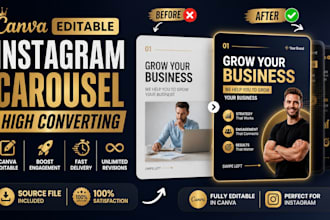 design high converting instagram carousel posts in canva