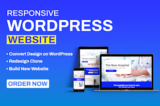 design, redesign, duplicate or clone wix to wordpress by elementor pro