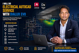 do autocad electrical drawing, 3d dialux, sld, plumbing, mep