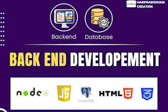 be your backend web developer in node js and nest js