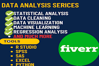 handle  advance statistical data analysis using spss, r studio and excel