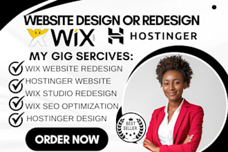 redesign wix website hostinger website wix studio wix seo wix booking redesign