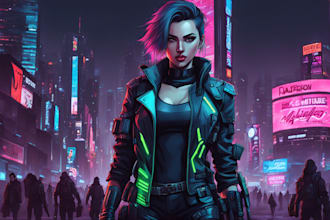 illustrate your cyberpunk character