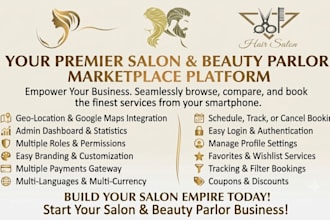 sell ready made salon and beauty parlor mobile and web apps