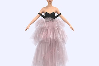 create professional clo 3d garments  and fashion prototypes