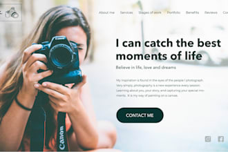 build photography website, wedding wordpress website, personal portfolio website