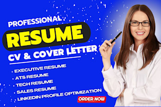 write or build professional ats resume writing, tech, sales, sdr, and IT CV