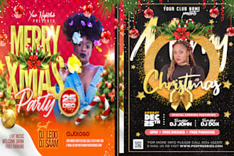 design new year, and christmas party  flyer