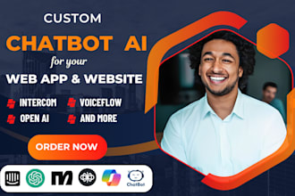 create chatbot ai with intercom manychat voiceflow open ai on web app website