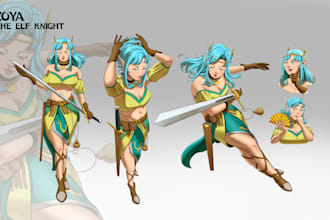 draw character sheet design in my art style
