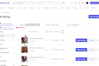 ebay product listing, shopify grailed poshmark mercari etsy CSV cross listing