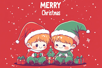 do christmas cards and illustrations