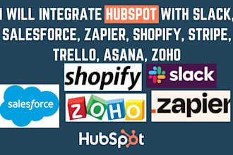 integrate hubspot with slack salesforce zapier shopify stripe trello asana zoho