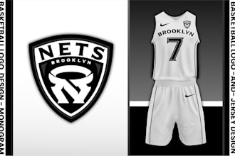 create modern basketball logo and jersey design or redesign