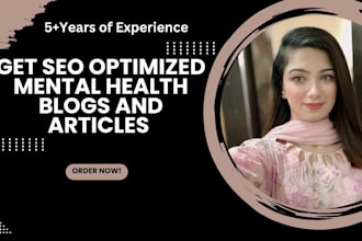 write seo mental health articles or blogs
