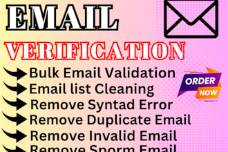 do bulk email verification or validation and list cleaning