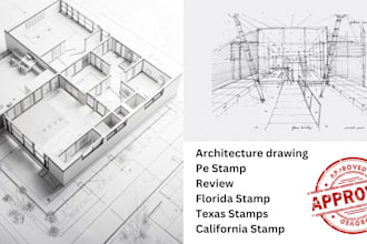 review and stamp pe stamp califoria stamp florida stamp for city permit