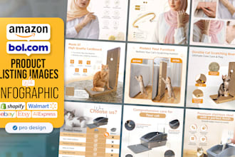 design bol infographics shopify or ecommerce images and amazon listing pictures