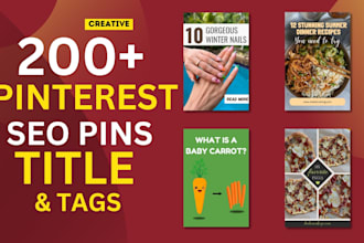 design 201 SEO optimized pinterest pins within 12 hours