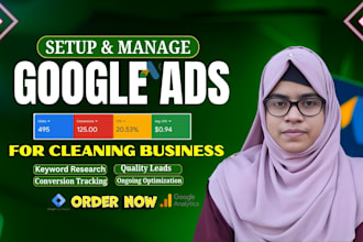 do google ads home cleaning service PPC ads cleaning to get leads calls