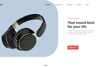 develop responsive HTML CSS react or elementor landing page