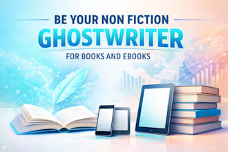 be your non fiction ghostwriter for books and ebooks