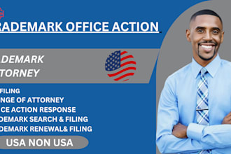 respond to uspto trademark office action for any objection licensed attorney