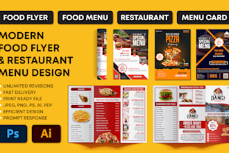 design modern food flyer restaurant menu food card food menu for your business