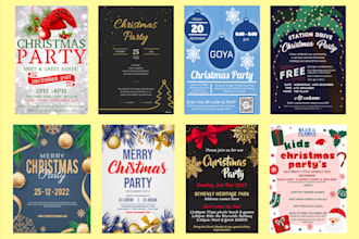 do christmas, new year posters, greeting cards unique personalized design