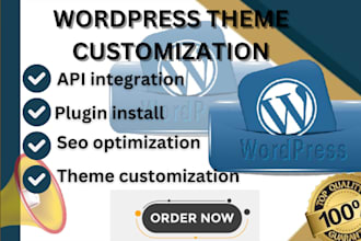 install wordpress, divi theme customization and elementor pro setup