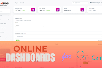 create online report portal or dashboard for unicenta or your pos system