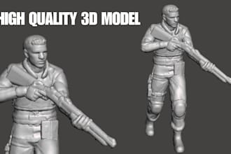 do high quality 3d model, sculpting, miniature, action figure, stl for printing