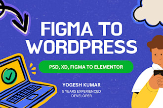 convert figma to wordpress, psd to wordpress, figma to elementor