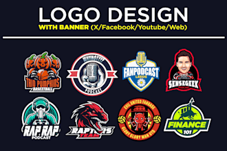 design logo modern for your stream, podcast, youtube