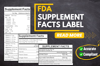 create fda compliant supplement facts label