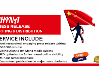 do top notch china press release writing and distribution